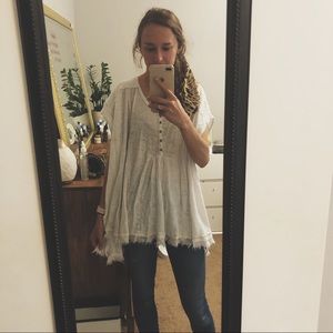 Free people aster Henley white